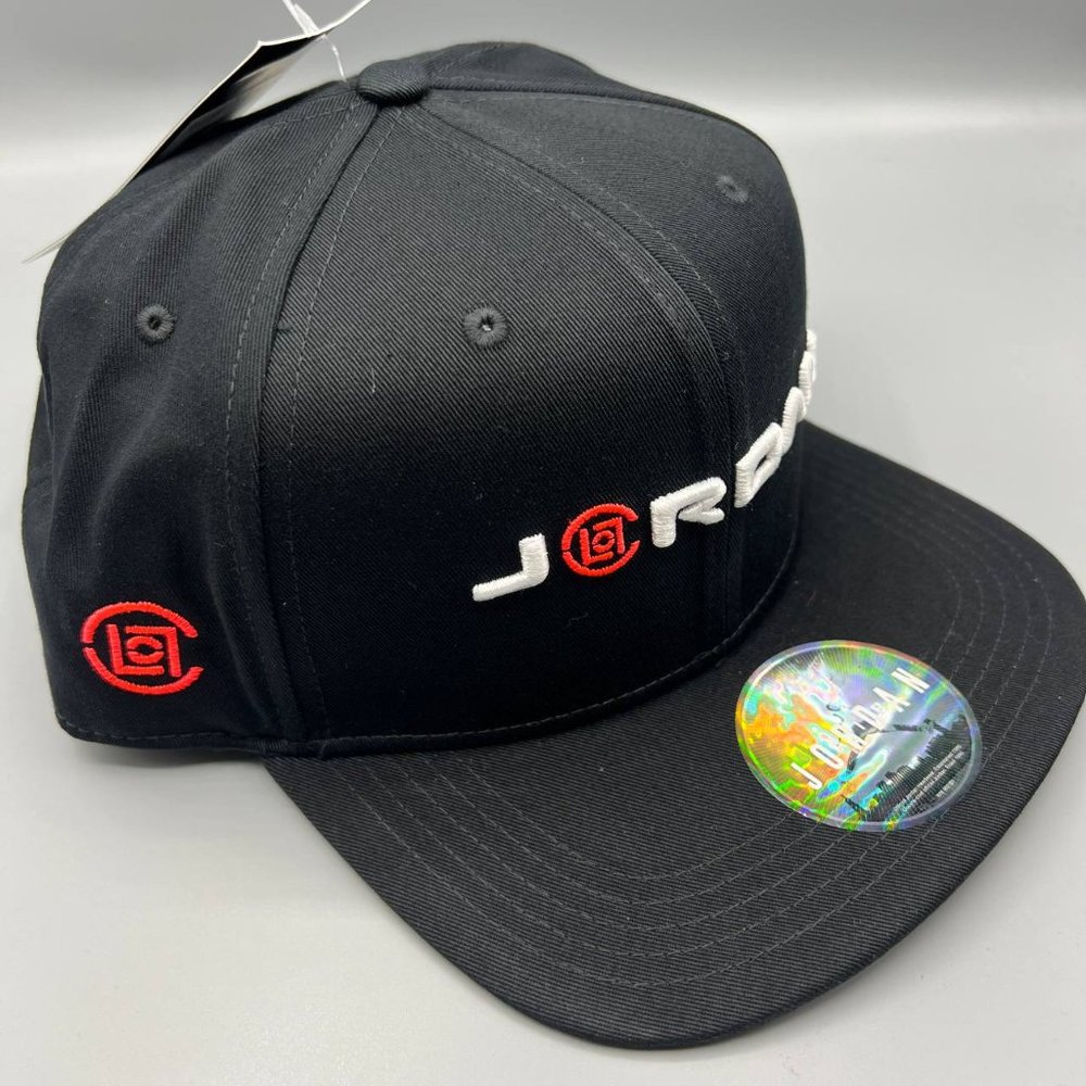 Air Jordan x Clot Jumpman Hat Snapback Cap Black Chicago Bulls with Free Gift - Picture 4 of 11